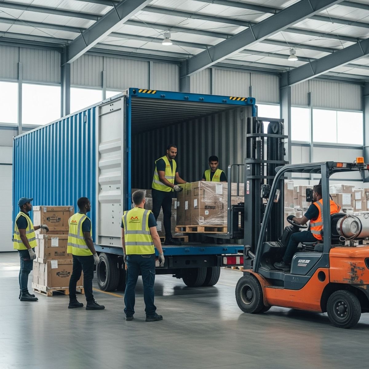 Truck in front of USA map